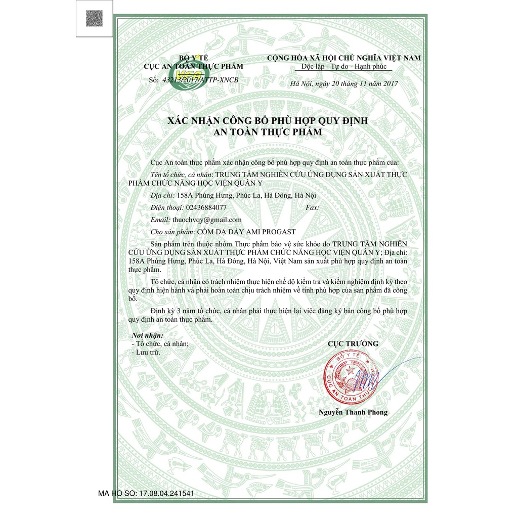 Ami Progast, nhanh chóng làm dứt cơn đau dạ dày