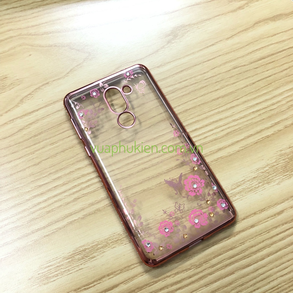 Ốp Huawei GR5 2017 hiệu Hallsen silicon đính đá hình hoa đẹp nhất, cao cấp - vuaphukien