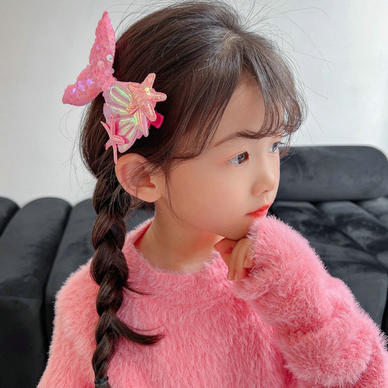 Kẹp Tóc Hình Nàng Tiên Cá Xinh Xắn Thời Trang Cho Bé Gái