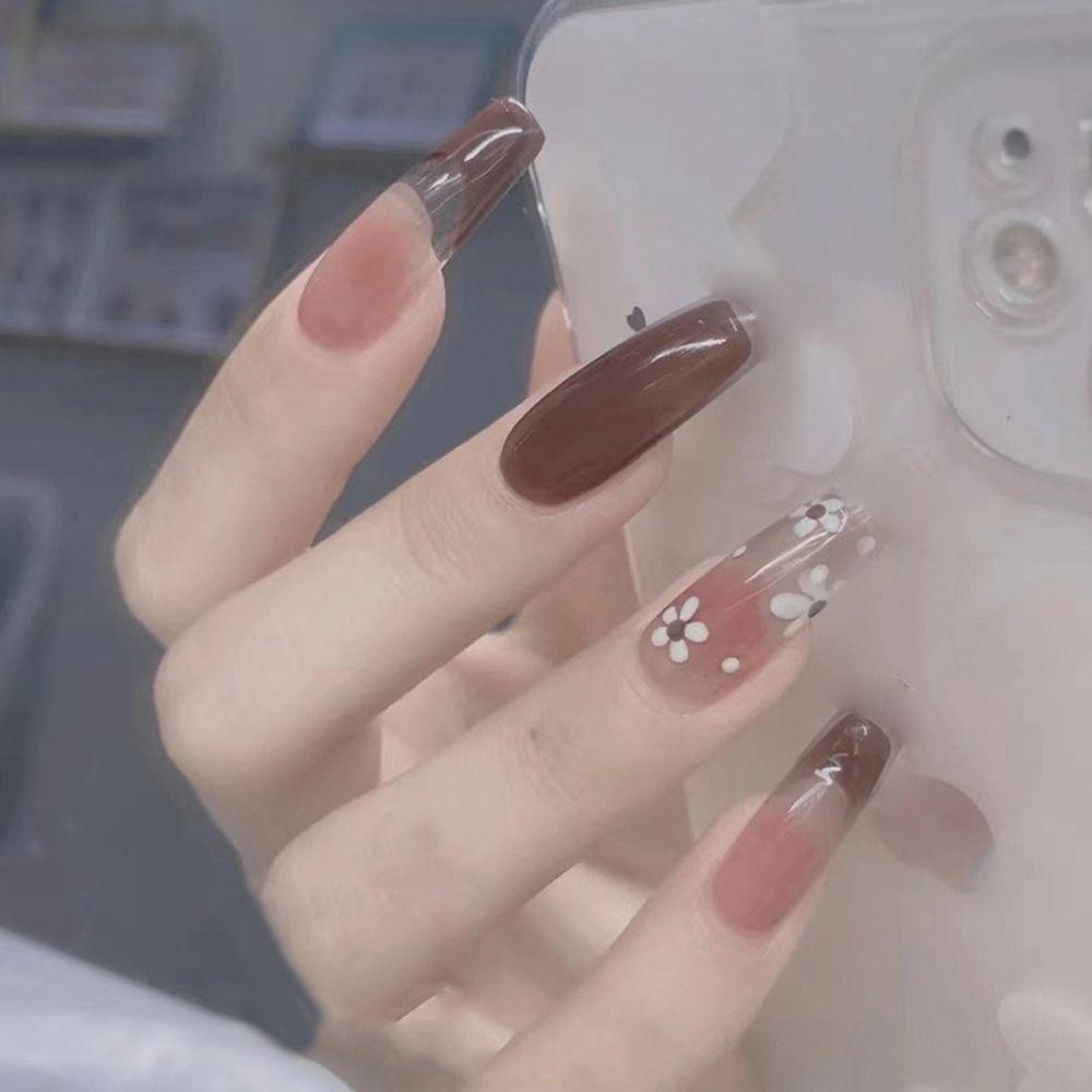 Hộp 24 Móng Tay Giả Che Phủ Toàn Diện Trang Trí Nghệ Thuật