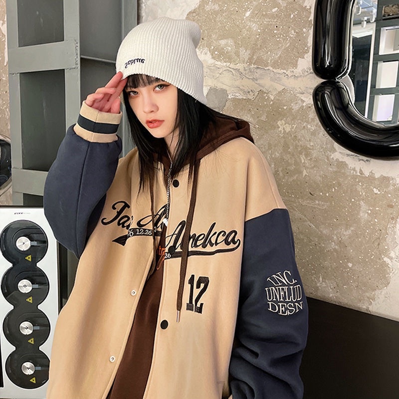 Áo khoác bomber varsity jacket nam nữ Faic Aneka phong cách bóng chày thêu số 12 mới 2020