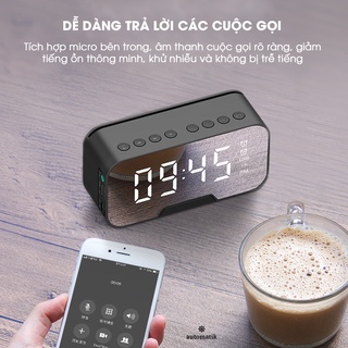 Loa Bluetooth Kiêm Đồng Hồ, Màn Hình LED Có Đèn, Bass Mạnh, Để Bàn, Cầm Tay, Pin Trâu, Đa Năng - Automatik