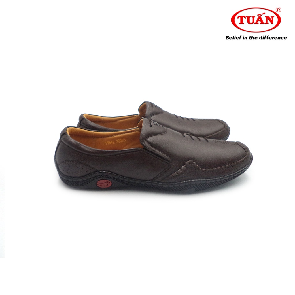 Giày nam giày mọi quai da nhập khẩu đế cao su êm mềm thương hiệu Tuấn GXHU-31M