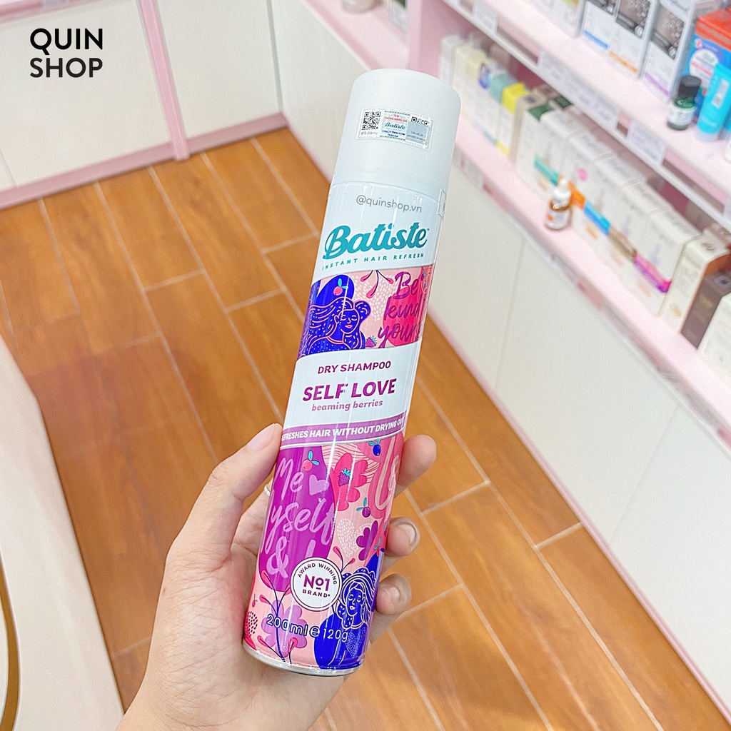 Dầu Gội Khô Hết Bết Dính Tóc, Bồng Bềnh Tức Thì Batiste Dry Shampoo 200ml