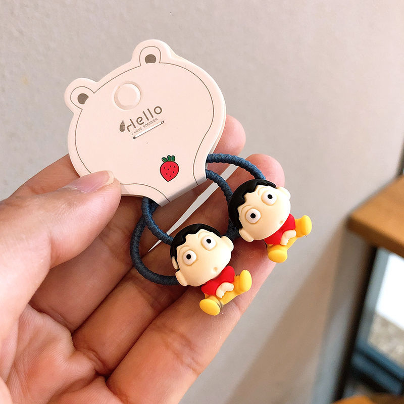 Set 2 dây buộc tóc hình nhân vật hoạt hình dễ thương thời trang xinh xắn cho bé gái