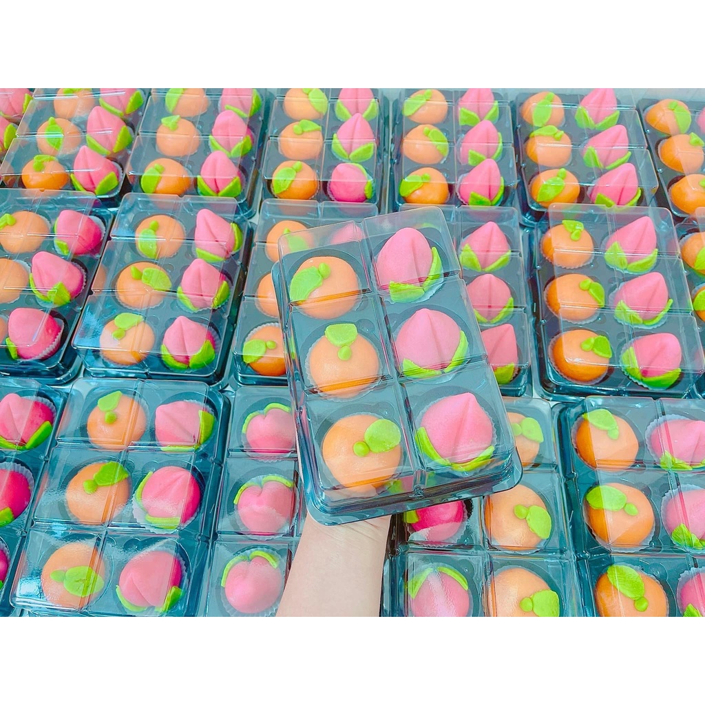 100 Hộp 6 ngăn lớn FG332 đựng bánh trung thu 50g-75g, mochi