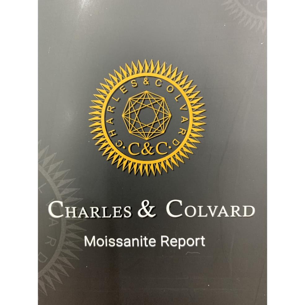 Kim cương nhân tạo Mỹ Moissanite giác cắt Asscher, nước D, độ sạch FL