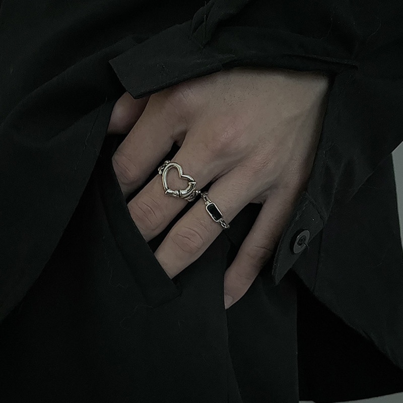 Nhẫn Thiết Kế Rỗng Phong Cách hip-hop Đơn Giản Thời Trang Cho Nữ