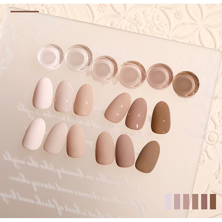 SƠN GEL AS TÔNG CÀ PHÊ SỮA 15ML. CHUẨN LOẠI 1. MÃ QZ 01 - 06