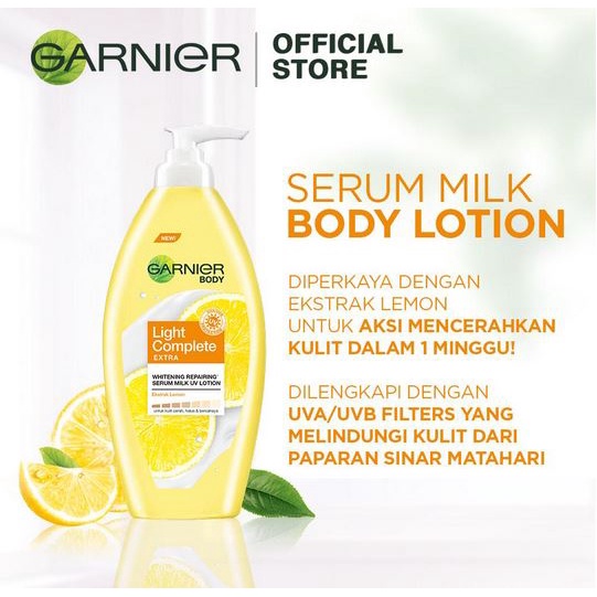 Đèn Garnier hoàn chỉnh | Sữa dưỡng thể làm trắng da chiết xuất hoa anh đào 400ml0