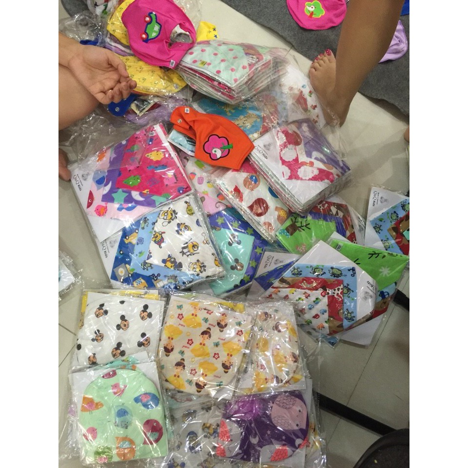 Set 5 khăn yếm, khăn quàng cổ tam giác cho bé yêu