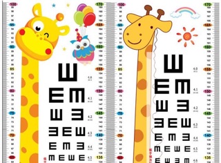 Decal dán tường thước đo chiều cao cho bé mẫu mới