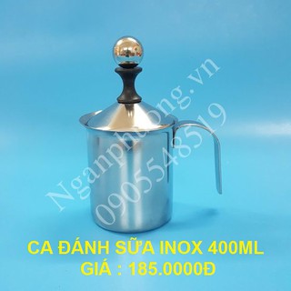 Ca đánh sữa lạnh inox 400ml