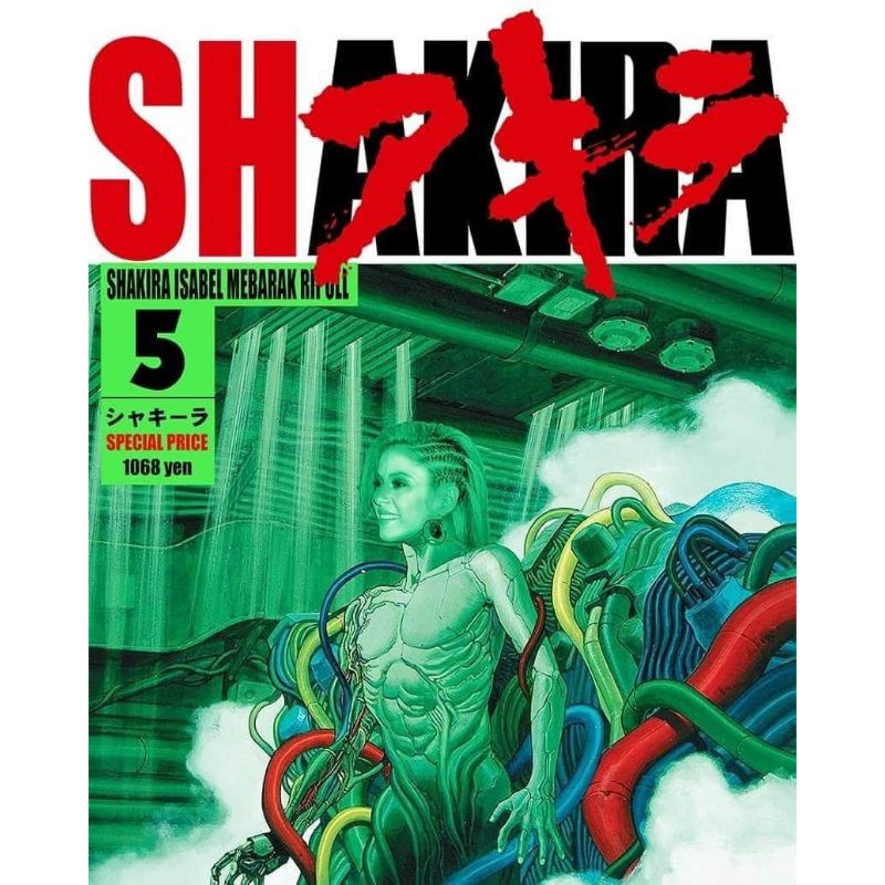 Áo Thun Ngắn Tay In Hình Akira Shakira Akira Shakira Cá Tính