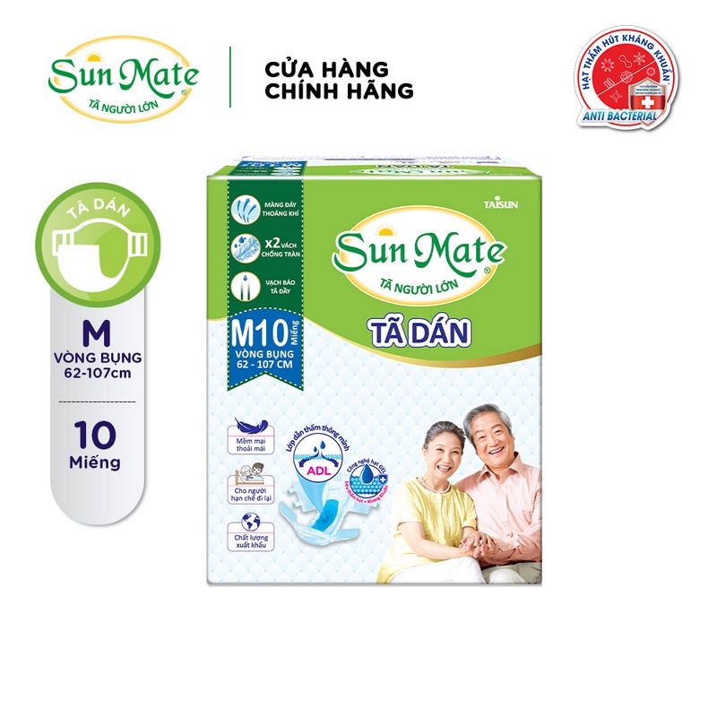 Tã dán người lớn SunMate size M10