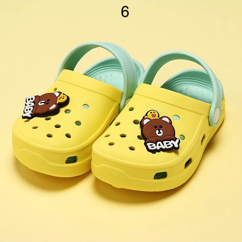 Dép sục bé trai, bé gái êm mềm tặng kèm 2 sticker