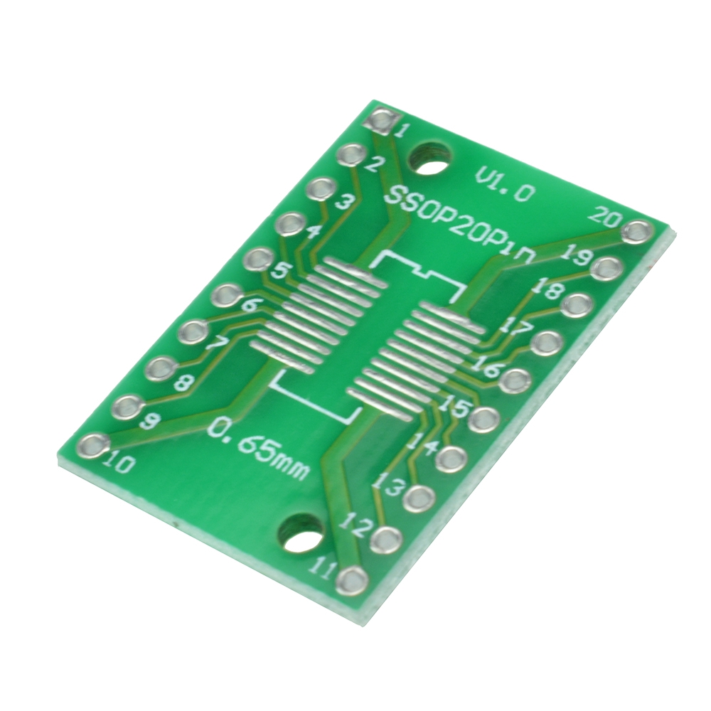 Set 50 bảng mạch chuyển đổi IC PCB SOP20 SSOP20 TSSOP20 To DIP20 0.65/1.27mm chuyên dụng