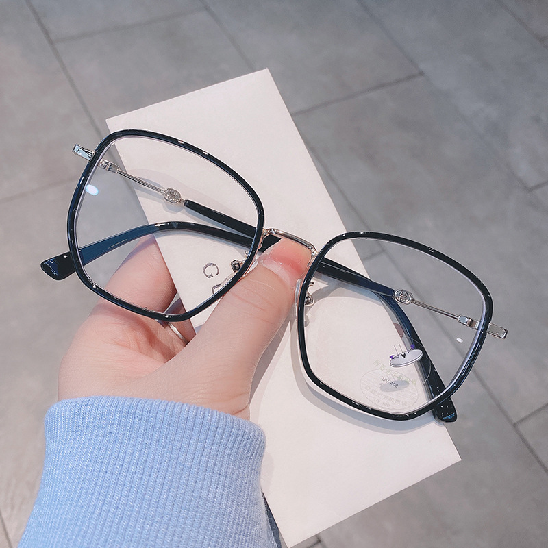 Mắt kính gọng đa giác chống ánh sáng xanh thời trang