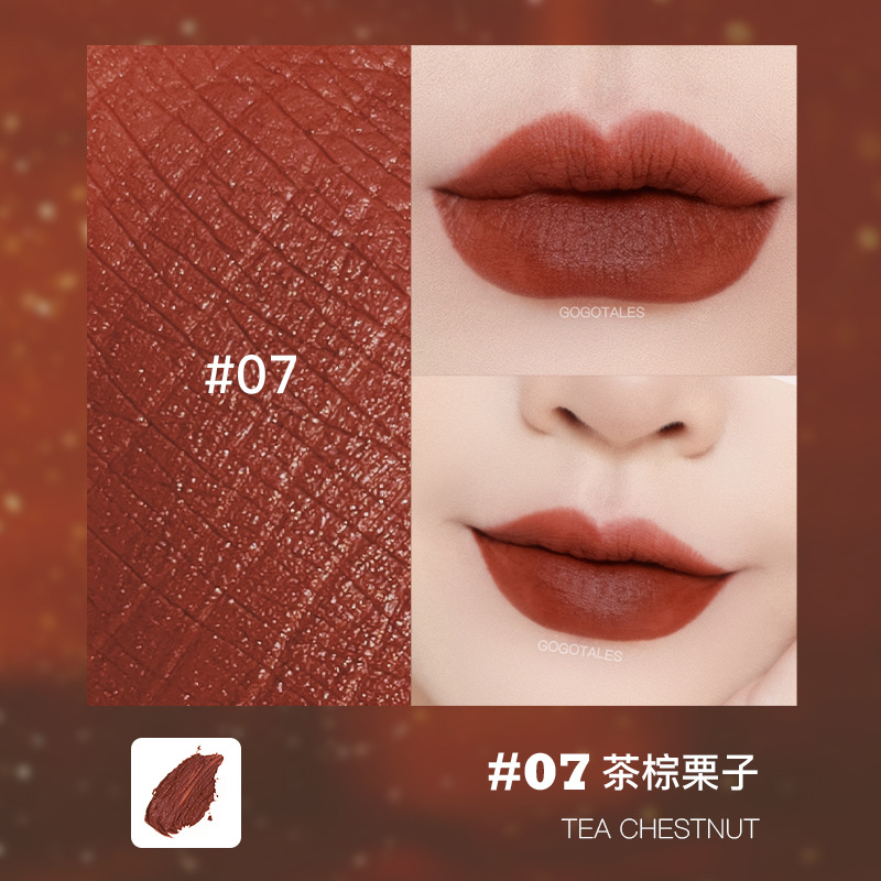 [Hàng mới về] Son Kem Lì GOGOTALES GT215  Màu Hạt Dẻ