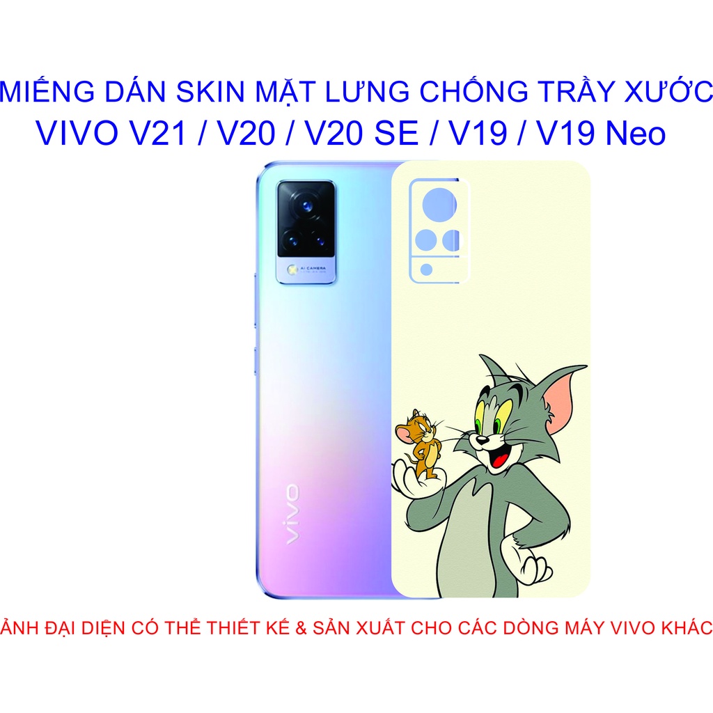 Miếng Dán Skin mặt lưng VIVO V21 / V20 / V20 SE / V19 / V19 Neo chống trầy xước