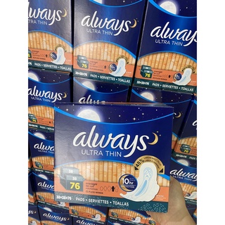 Băng Vệ Sinh Ban Đêm Always Ultra Thin Advanced Overnight Pads 76 miếng