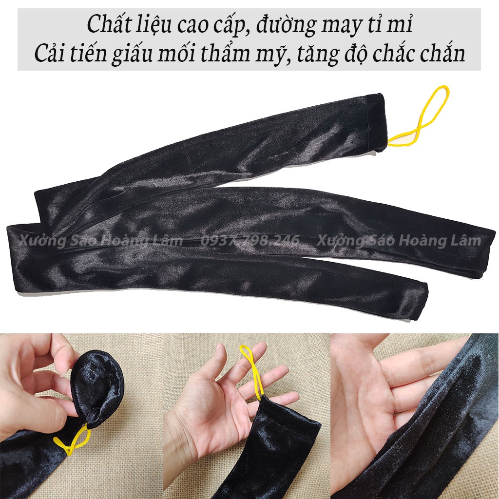 Túi nhung đựng trường côn, bọc Đoản côn, Song Đoản côn tiện lợi mang theo di chuyển và thi đấu dài 2 mét và 90 cm