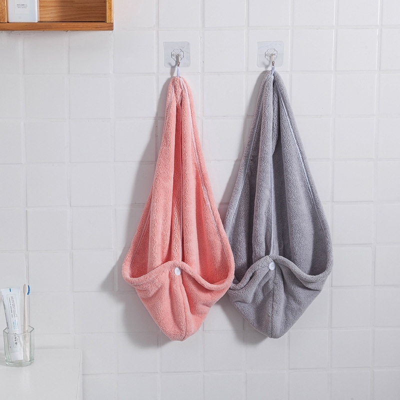 Coral Fleece Rapid Drying Hair Towel Cap Quick Dry Hat Shower Wrap Bathing Super Absorbent Turban