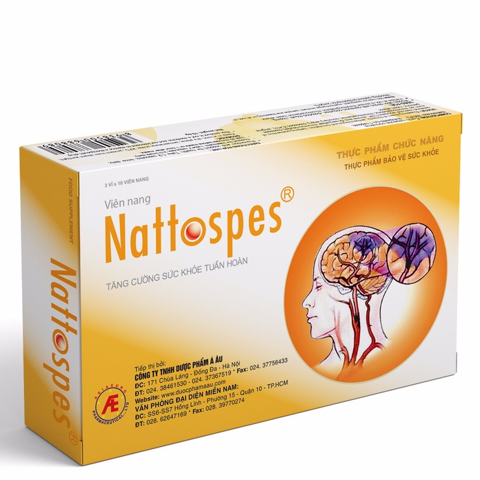 Nattospes - Hỗ trợ hồi phục sau tai biến mạch máu não do tắc mạch (Hộp 30 viên)