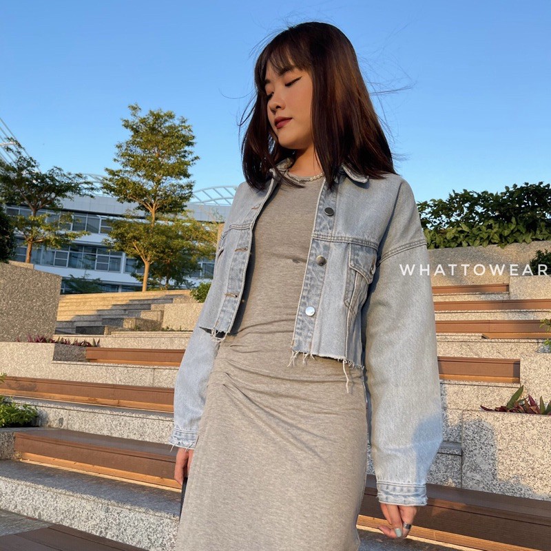 Áo khoác jean dáng croptop, jacket denim