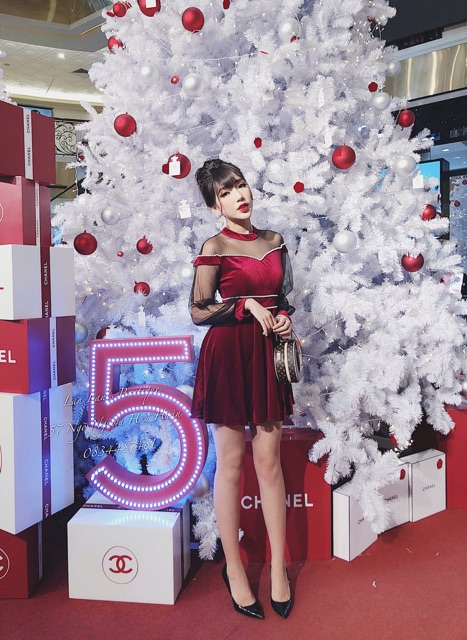 ĐẦM NHUNG VIỀN NGỌC #bigsize 60-80kg