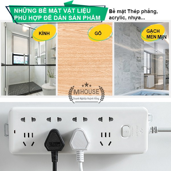 Bộ Miếng Dán Ổ Cắm Điện , Giá Đỡ Treo Tường Tiện Dụng, Móc Treo Đồ