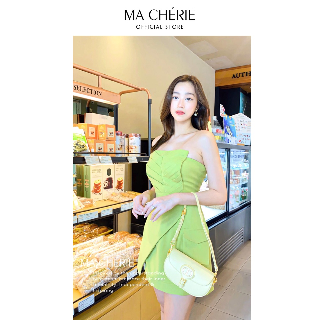 Đầm ôm quây cup ngực Darius Ma Cherie quyến rũ màu xanh