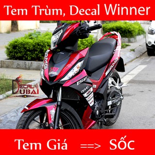 Tem Trùm Decal Xe Winner Đỏ Đen AMG