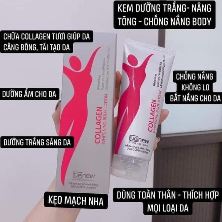 Combo Kem Dưỡng Thể Trắng Da Toàn Thân Body Collagen Benew Hàn quốc 450ml-200ml  Hàng Chuẩn 100% GentsOfficialStore