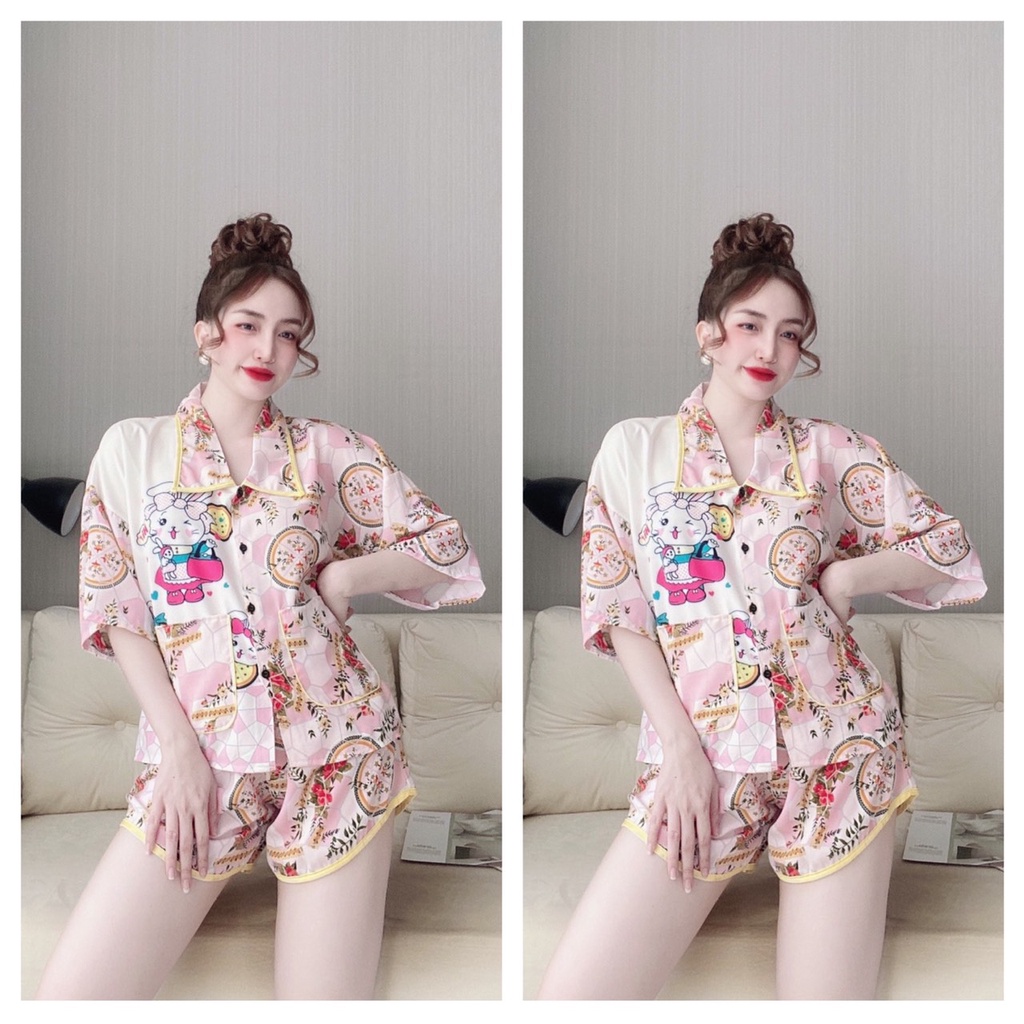 Pijama Mango,Đồ Bộ Đùi lụa MANGO Mặc Nhà Xinh Xắn Hot Trend | BigBuy360 - bigbuy360.vn