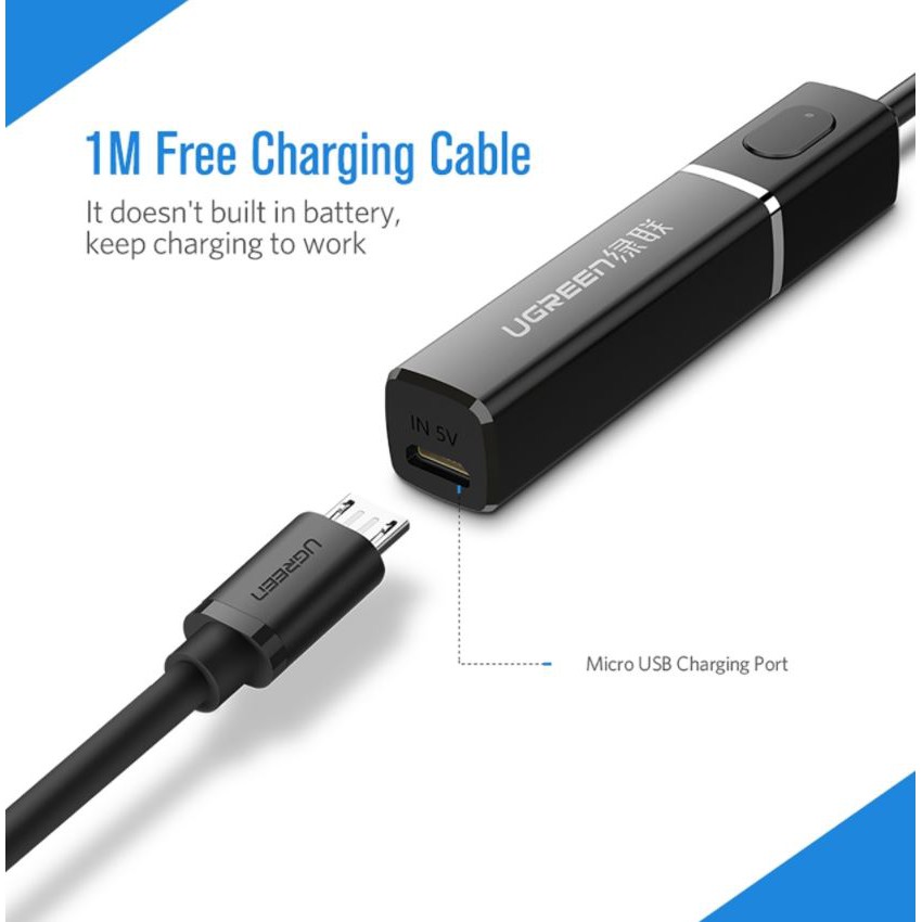 Bộ Thu Bluetooth 4.2 Hỗ Trợ APTX Ugreen 40761 Chính Hãng