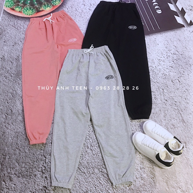 Quần Jogger thêu SPUN Unisex 3 màu hot | BigBuy360 - bigbuy360.vn