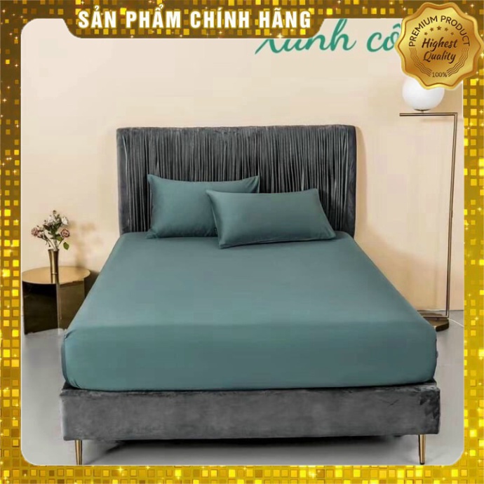 GA GỐI LỤA TENCEL 60S TRƠN 1 MÀU trải giường đệm có độ dày 10>30cm đều phù hợp | BigBuy360 - bigbuy360.vn