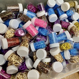 Hũ kim tuyến mix nhiều màu siêu đẹp - Trang trí nail, resin KT004