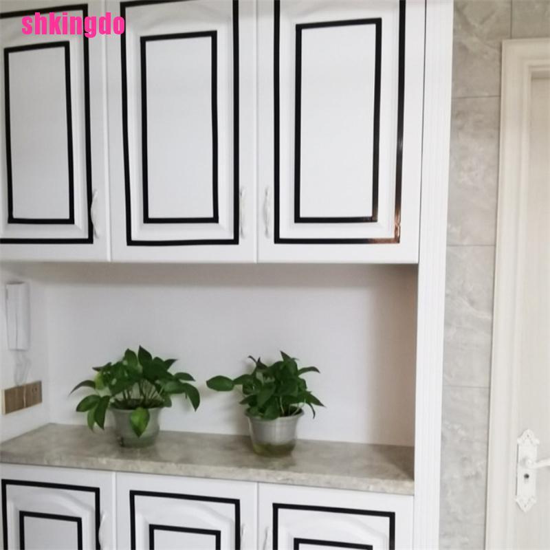 Cuộn băng keo dán viền gạch men màu vàng/bạc/đen tự dính trang trí nhà cửa