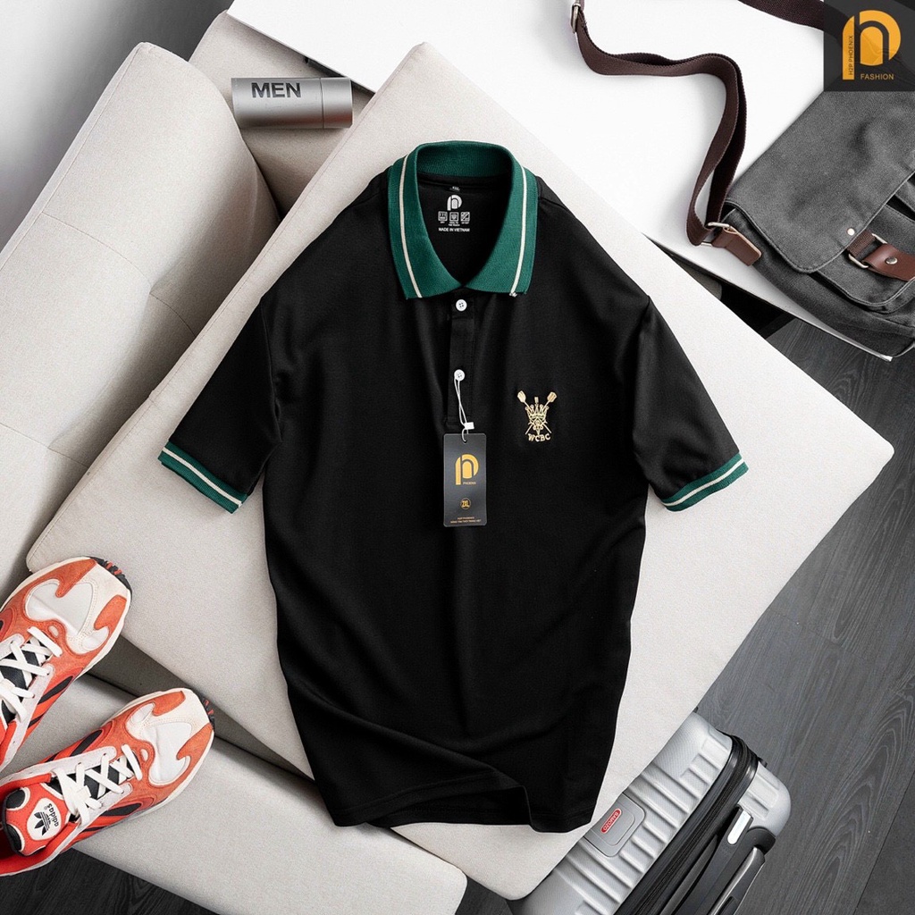 Áo thun nam,Áo Polo nam cổ bẻ vải Cá Sấu Cotton trẻ trung, nặng động