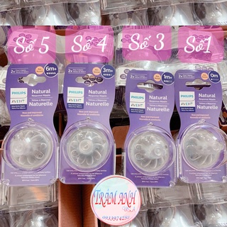Núm Ti Avent Natural Cho Bình Avent Natural Cổ Rộng Mọi Size Núm 1,2,3,4,5 Chính Hãng Mẫu Mới