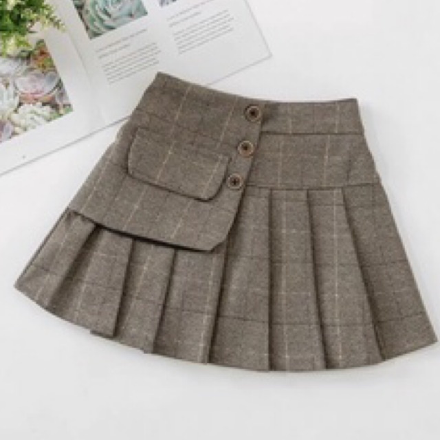 Chân váy trẻ em xếp ly  năp túi  CV037