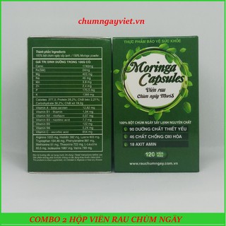 Combo 2 Hộp Viên Rau (Nang) Chùm Ngây Moris (120 Viên)
