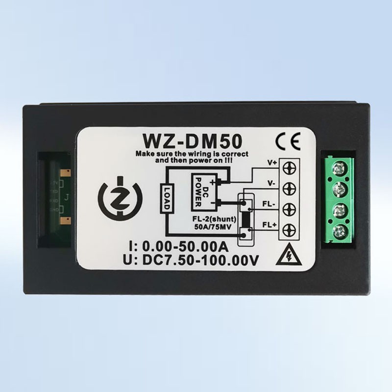 Vôn Kế Điện Tử Màn Hình LCD DC 7.5-100V 0-50A