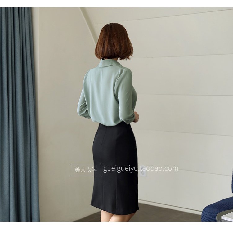 Chân váy công sở xẻ 2 bên sang chảnh cao cấp phong cách hàn quốc dài 58cm