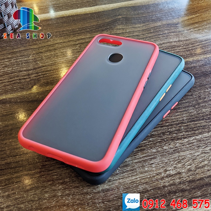 Ốp lưng OPPO F9 viền nhựa dẻo chống sốc - Mặt lưng nhám - Kính cường lực 9D full màn