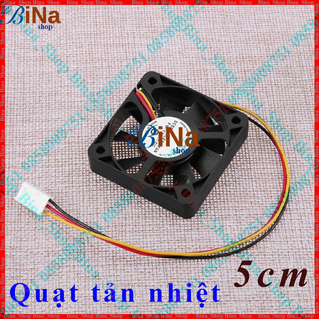 Quạt tản nhiệt 12V 5x5x1cm 7 cánh / 9 cánh