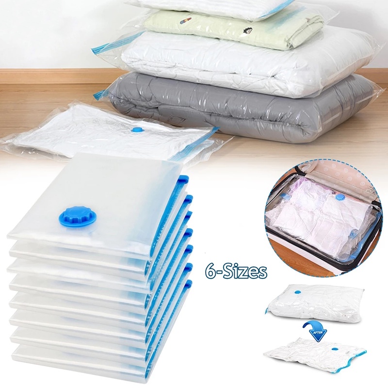 1 Túi Đựng Quần Áo Hút Chân Không Chống Ẩm Sức Chứa Lớn 6 Kích Cỡ Dùng Khi Đi Du Lịch