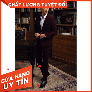 Bộ Vest Nam Đỏ Mận ️⛳𝗙𝗥𝗘𝗘𝗦𝗛𝗜𝗣️⛳ Vest Nam Hàn Quốc Công Sở Sale 70% - Galio Shop